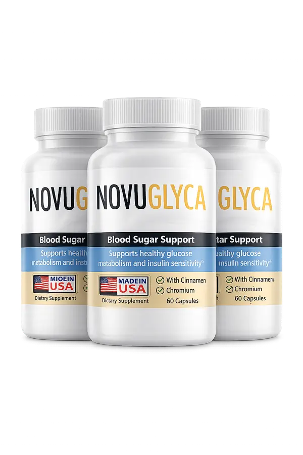 Three NovuGlyca bottles, 90 day supply package